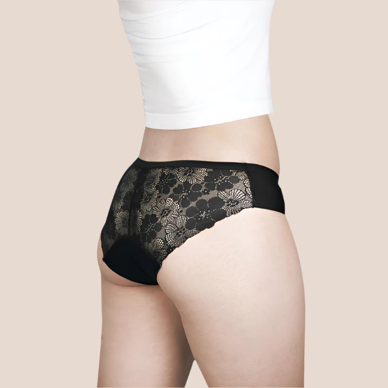 Satiny Lacy Leakproof Bikini