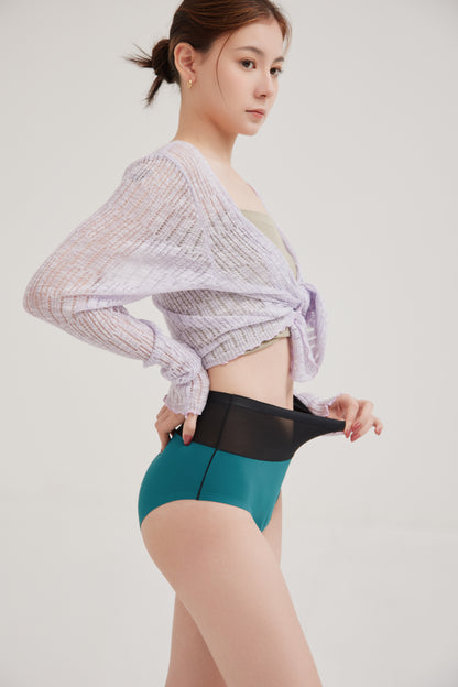 Deep Sleep Bloating Support Leakproof Hi-Waist Briefs with Natural Antibacterial Properties