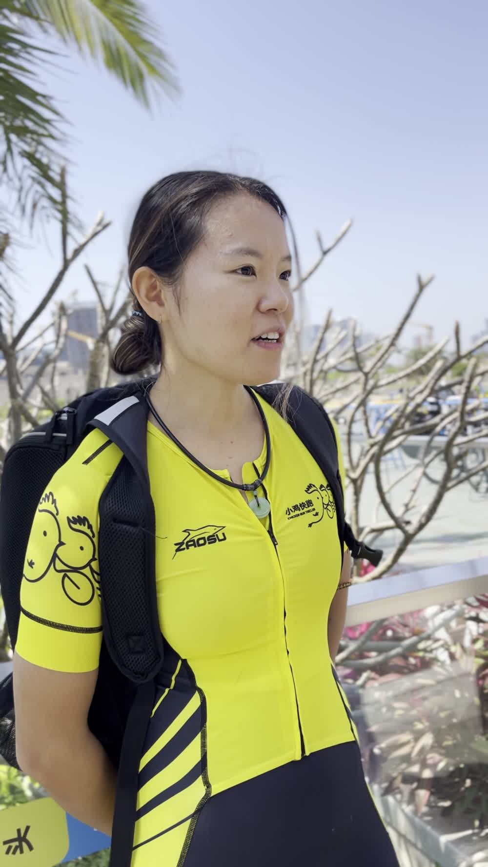 Triathlon participant