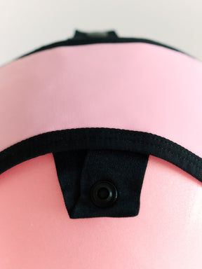 B.Peachy reusable pad side view showing its thin profile